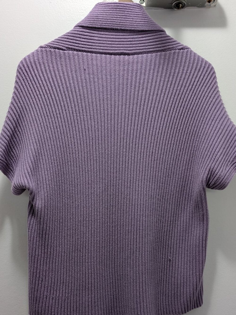 Olsen Purple Ribbed Knit Cardigan Size 8 - Picture 2 of 7